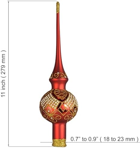 Tender Glass Christmas Tree Topper (red Matte) - Image 2