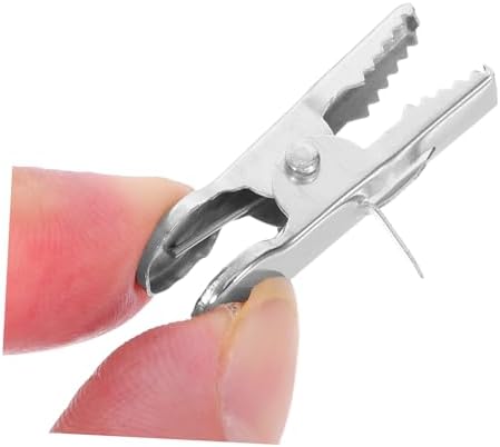 100pcs Christmas Ornament Clips: Iron Mini Alligator Clips for Christmas Flowers - Fish Mouth Clamps for Wreath Tree Decorations Holiday DIY Crafts - Image 4