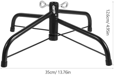 STOBAZA Metal Christmas Tree Stand for 4 Ft Artificial Trees, 13.7inch Xmas Replacement Tree Stand Base, Christmas Tree Folding Stand, Black - Image 2