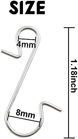 TIHOOD 300PCS Christmas Ornament Hooks Metal Wire Hooks S-Shaped Hangers with Storage Box for Ornament Hooks Christmas Tree (Silver) - Image 2