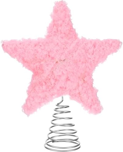 Soulchen Christmas Star Tree Topper Fluffy Plush for Xmas Tree,Pink by Soulchen