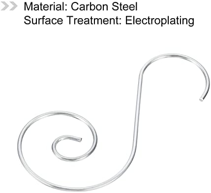 PATIKIL Christmas Ornaments Hooks 120 Pack S Shape Hooks Wire Metal Hanging for Christmas Party Tree Decorations, Silver Tone - Image 4