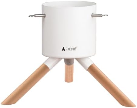 Tree Nest Christmas Tree Stand Base for 3ft 4ft 5ft Modern Tabletop Christmas for Real Small Tree Mini Christmas Tree Holder for Xmas Tree Decoration White by TreeNest