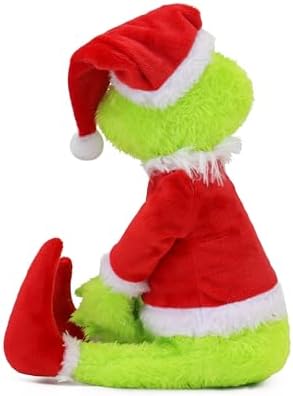 Green Furry Christmas Thief Tree Topper, Holiday Character Tree Hugger Decoration for Wine Bottle Curtain Christmas Tree Ginger Bread Home Decor (2 Pack) - Image 3