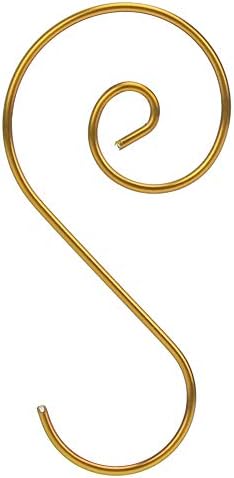 Cryfokt 60 Pcs Metal S Hooks for Christmas Tree Ornaments, 4 Colors (Gold) - Image 5