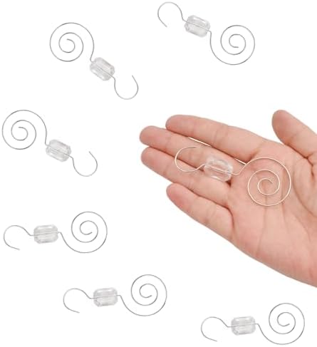 INCREWAY 30pcs Christmas Ornament Hooks, S-Shaped Hangers, Christmas Decoration Hooks, Ornament Metal Hooks with Crystal, Silver - Image 4
