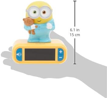 LEXiBOOK - Minions - Bob Digital Alarm Clock with Night Light - Snooze Function - Minions Sound Effects - for Children/Kids - Luminous Clock with Bob, Yellow/Blue - RL800DES - Image 3