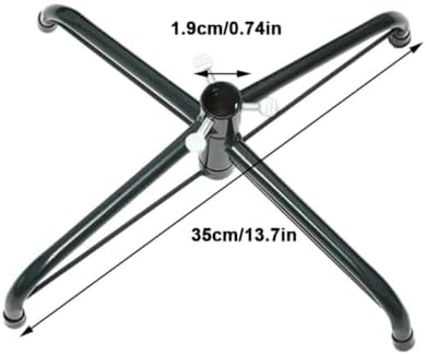 HOMSFOU 2pcs Sturdy Metal Xmas Tree Stand Quadripod Base for Christmas Tree - Image 2