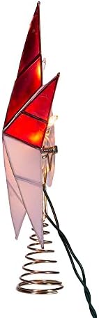 Kurt Adler UL 10L Capiz American Flag Inspired Star Treetop - Image 4