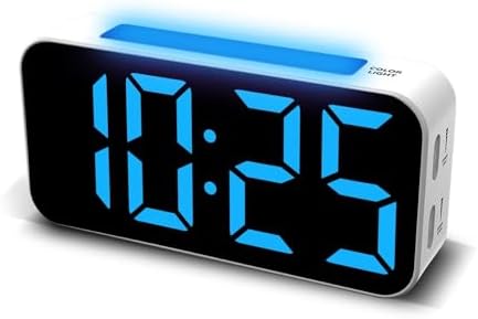 Topski Loud Alarm Clocks for Bedrooms Heavy Sleepers, Digital Clock with Night Light, Large Display, Dual Alarm, Snooze, Dimmable Bedside Alarm Clock for Kids Teens Boys Girls by Topski