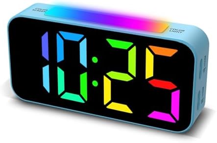 Topski Loud Alarm Clocks for Bedrooms Heavy Sleepers, Digital Clock with Night Light, Large Display, Dual Alarm, Snooze, Dimmable Bedside Alarm Clock for Kids Teens Boys Girls by Topski