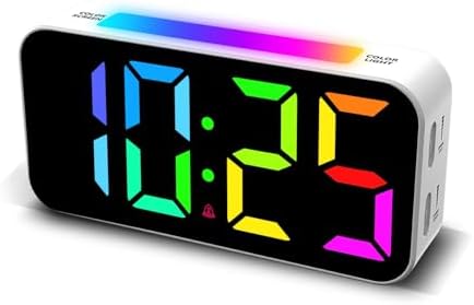 Topski Loud Alarm Clocks for Bedrooms Heavy Sleepers, Digital Bedside Clock with Night Light, Large Display, Dual Alarm, Snooze, Dimmable for Kids Teens Boys Girls by Topski