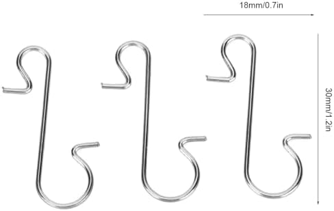100PCS Christmas Ornament Hooks, Xmas Tree Ornament Hangers S Shaped Metal Hooks for Christmas Decoration (Silver) - Image 5