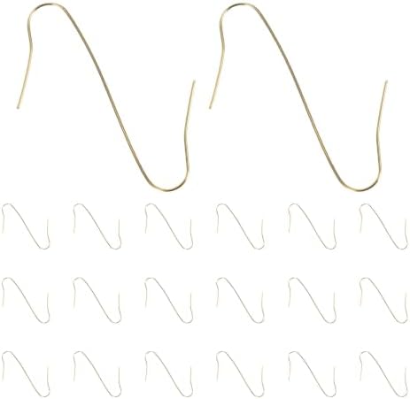 300pcs Christmas Ornament Hooks: Metal Golden Hooks - Decorative Tree Ball Hangers - Non-Slip Wire Hangers for Xmas Tree Decorations Holiday Baubles by Unknown