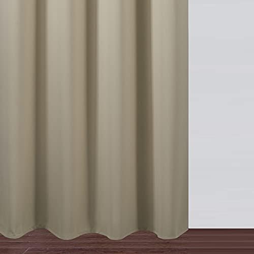 LEMOMO Beige Blackout Curtains 34 x 54 Inch Length/Set of 2 Curtain Panels/Thermal Insulated Room Darkening Blackout Curtains for Bedroom