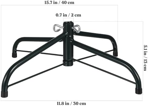 Healeved Christmas Tree Stand for Artificial Tree Metal Christmas Tree Base Universal Folding Xmas Tree Stand Replacement Xmas Tree Base Fits 0.5-0.7in Tree Pole - Image 5