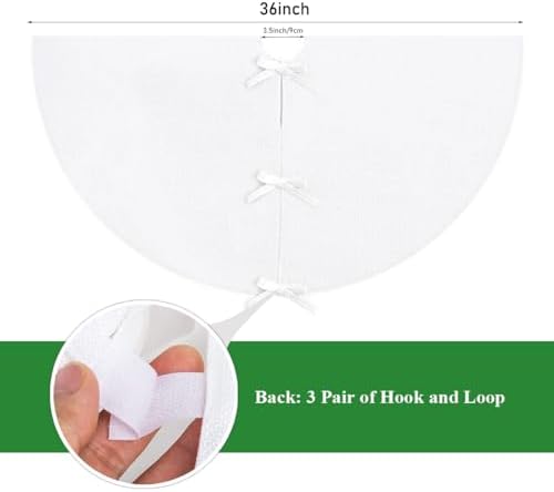 36inch White Christmas Tree Skirt Small Tree Skirt for Christmas Decoration - Image 5
