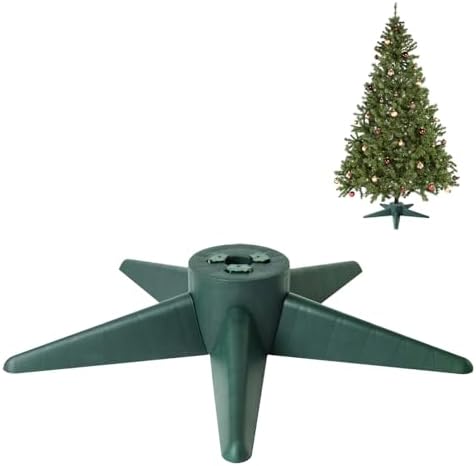 Bjartur Christmas Tree Stand, Christmas Tree Base for Artificial Tree up to 7 Ft Adjustable Holder Replacement Fits 0.75/0.87/1.25 Inch Xmas Tree Pole Green Decorations by BJARTUR