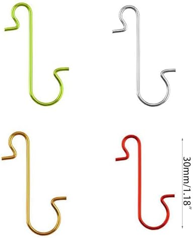 100 Pcs Christmas Tree Ornament Hooks Metal S Shaped Hanging Hook Holder Christmas Ball Pendant New Year Party Decoration Party Hooks - Image 3