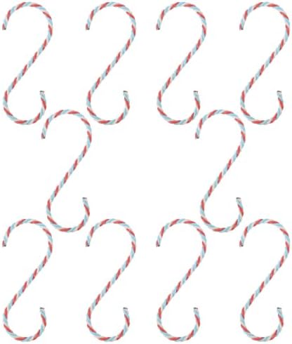 10pcs Christmas Hanging Hooks for Ornaments and Stockings, Multi-Functional Iron and PVC C Shape Hangers with Easy Installation for Christmas Tree and Holiday Party Decoration by WHAMVOX