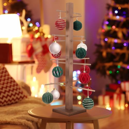 32 Inch Christmas Ornament Display Tree Centerpieces for Tables Ornament Tree Stand Holder Tabletop Artificial Tree for Wedding Anniversary Birthday Farmhouse Party Home Decor - Image 6