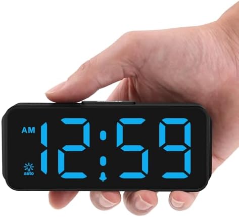 Peakeep Small Digital Alarm Clock Battery Operated for Bedrooms Travel by PEAKEEP