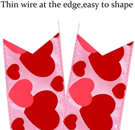Valentine Tree Topper Bow with Heart Decorations, 11.4?€?x19.6?€? Large Red Pink Valentines Wreath Bow Decor for Valentine's Day Wedding Holiday Party Wall Home Front Door Decorative - Image 3