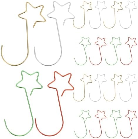Wakauto 160pcs Ornament Hooks, Star Shaped Christmas Ornament Hangers by Wakauto
