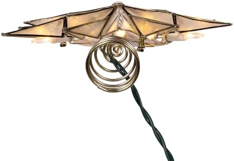 Kurt Adler 10 Light LED 12POINT Capiz Star + Gem Center Treetop - Image 6