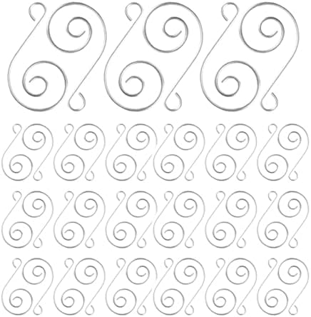 50pcs Silver Hooks for Christmas Tree Decoration Multifunctional Wrought Iron Hangers for Ornaments and Wreaths Easy to Install Heavy-Duty Design by DIYEAH