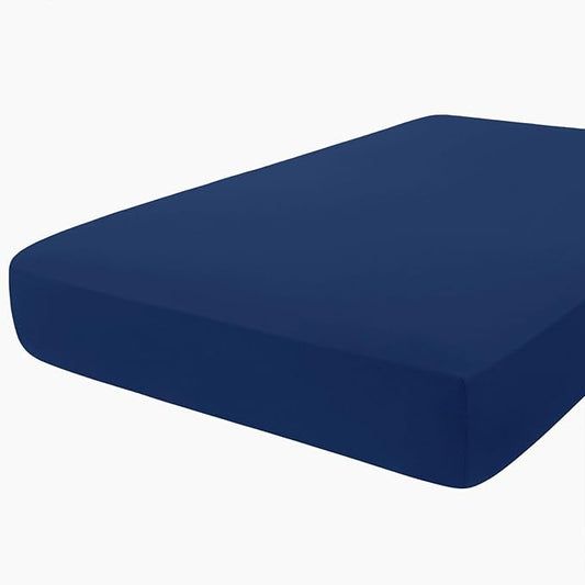 hyha Milk Silk Couch Cushion Covers, Soft Magic Sofa Covers Washable for 3 Cushion Couch, Stretch Sectional Outdoor Cushion Covers for Patio Furniture with Elastic Bottom(Large, Navy)