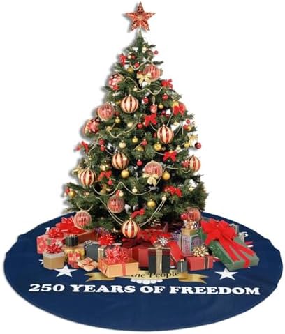 Christmas Tree Skirt, American Flag Xmas Large Tree Mat, New Year Festive Holiday Party Decorations 48" inches - Image 5