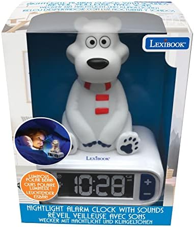 LEXiBOOK, Polar Bear Nightlight Alarm Clock, RL800PB - Image 6