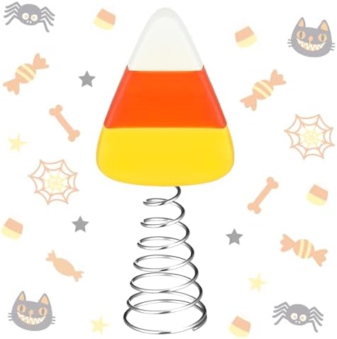 Zomiboo Halloween Candy Corns Tree Topper, 4 Inch Candy Corn Ornament by Zomiboo