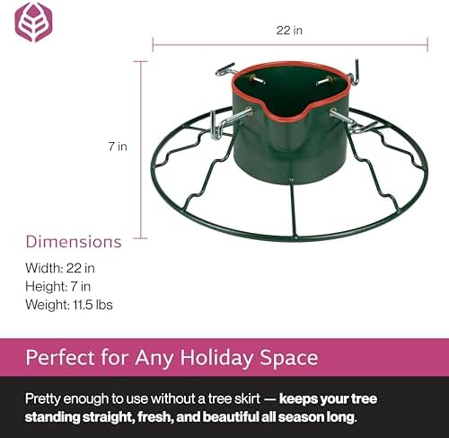Yard Butler Christmas Tree Stand for 6-11' Trees, EZ Spout, Green - Image 6