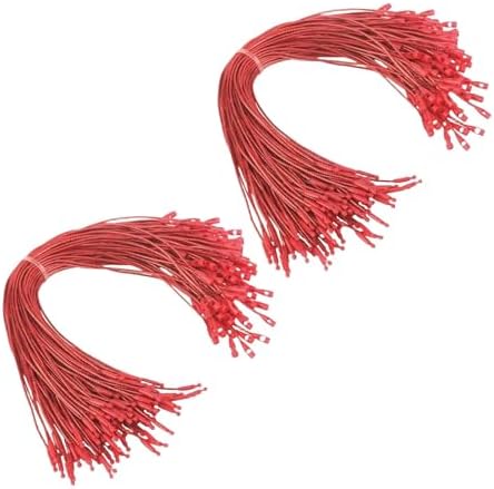 Vaveren 200 Pieces Christmas Hooks Hanger String Precut Ropes Snap Fastener Secure Ornament Attachment Polyester Suitable for Tree Decoration Holiday, Red - Image 7