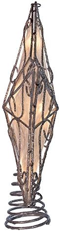Kurt Adler UL 10-Light Metal Trimmed Capiz Inspired Star Treetop - Image 3