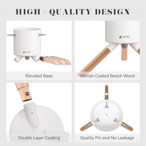Tree Nest Christmas Tree Stand Base for 3ft 4ft 5ft Modern Tabletop Christmas for Real Small Tree Mini Christmas Tree Holder for Xmas Tree Decoration White - Image 3