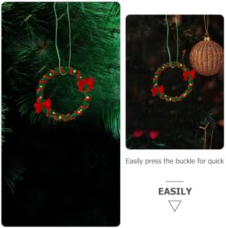 BESPORTBLE 200pcs Christmas Hanging Ropes Green Polyester Ornament Hooks - Image 3