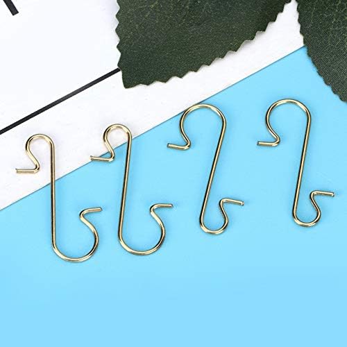 Aramox Christmas Tree Hook Metal S Shape Ornament Hooks 100pcs 1.2 X (Gold) - Image 7