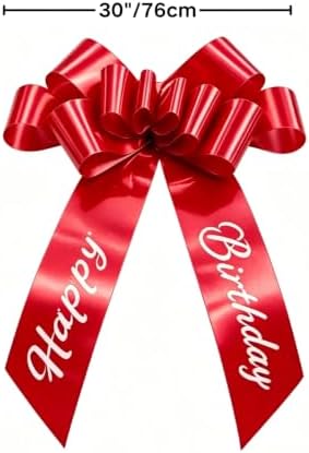Huge Birthday Bow 30 Inch Big Red Car Bow for Birthday Sweet 16 - Image 4