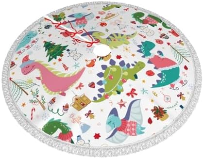 Christmas Dinosaur Christmas Tree Skirt 30 Inch - Image 5