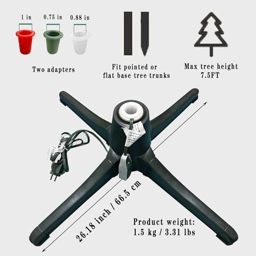 360-Degree Rotating Christmas Tree Stand,for 8ft Christmas Tree - Image 2