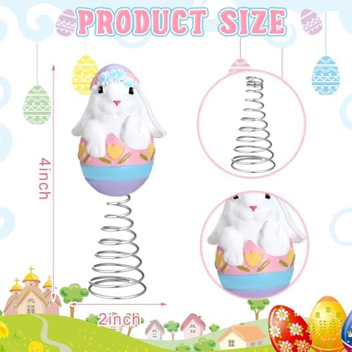 Zomiboo Easter Bunny Miniature Tree Topper Ornaments Easter Tree Topper Decorations 4 Inches Mini Bunny Ornaments for Holiday Spring Trees Party Supplies Home Decor - Image 2