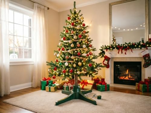 360-Degree Rotating Christmas Tree Stand for 7ft Artificial Tree. - Image 6