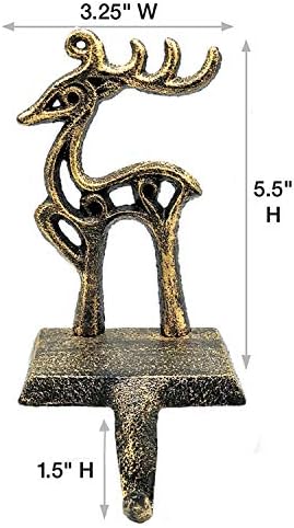 2 Pieces Reindeer Christmas Stocking Holder Christmas Hooks Skid Mantel Hooks Hanger for Fireplace Free Standing Christmas Decorations - Image 2