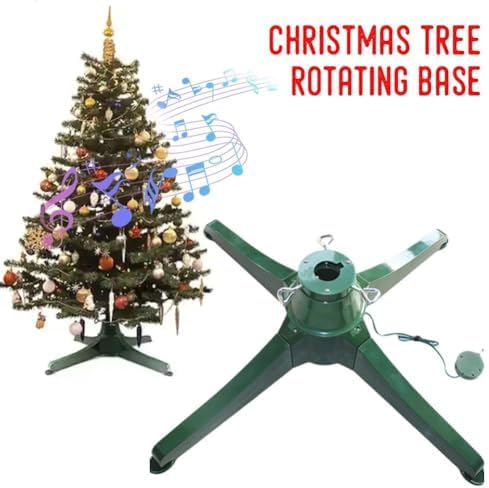 Musical Rotating Christmas Tree Stand with Speaker, 360 Degree Rotating Christmas Tree Stand with Music,Christmas Tree Rotating Stand,360° Spinning Christmas Tree Base with Music (31.5in) - Image 3