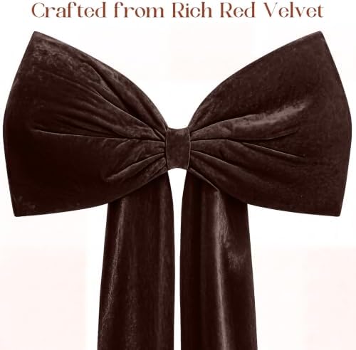 Knitgrip Extra Large Velvet Christmas Tree Topper Bow, Chocolate, 118 Inch - Image 3