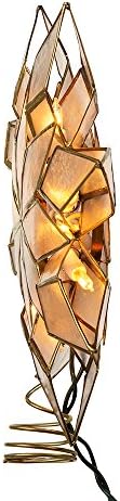 Kurt Adler UL 10L Capiz Clear Star Treetop - Image 7