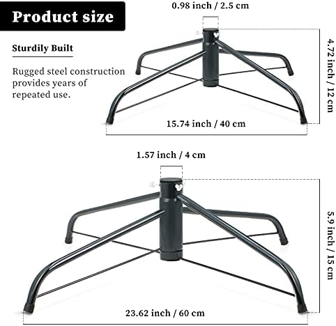 Hotop 2 Pcs 24"&16" Large Christmas Tree Stand Artificial Base,Dark Green - Image 2